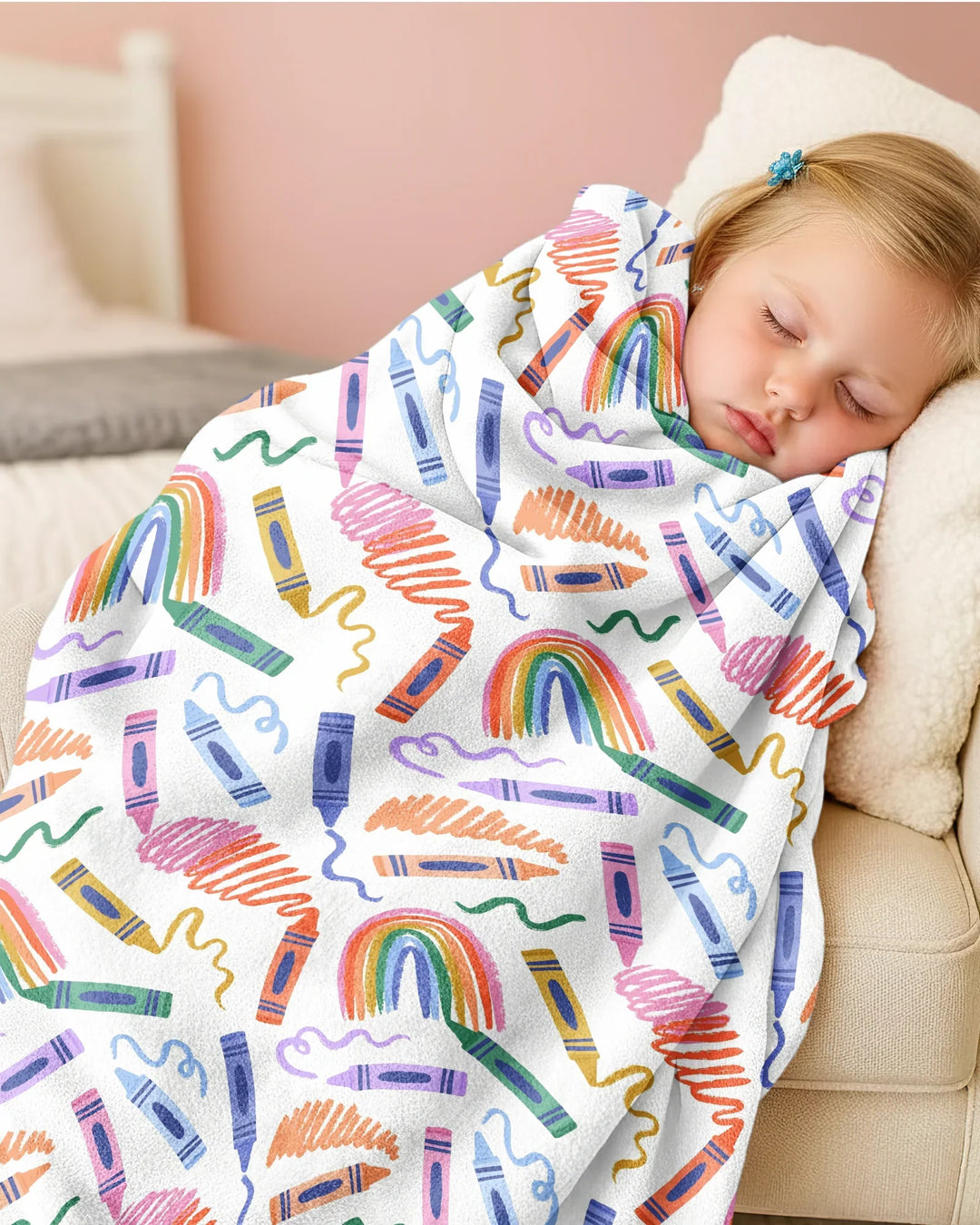 Crayon Chaos Bamboo Blanket