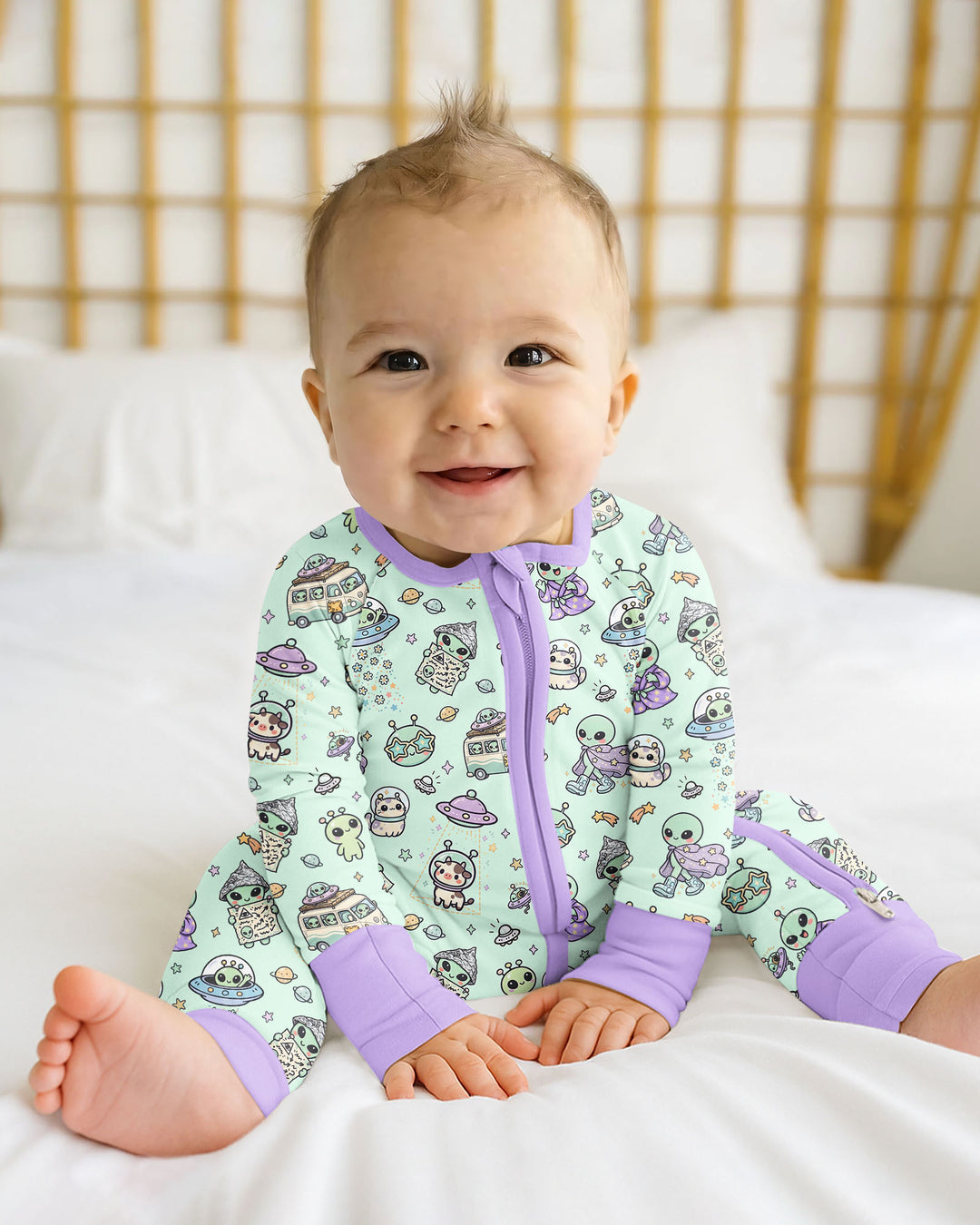Gerippte Babykleidung mit individuellem Foto - Weich &amp; Skizzenhaft