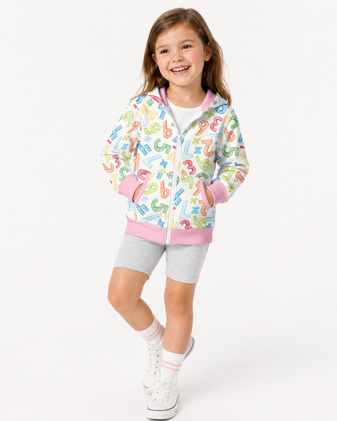 Sudadera con cremallera de bambú con el alfabeto hebreo