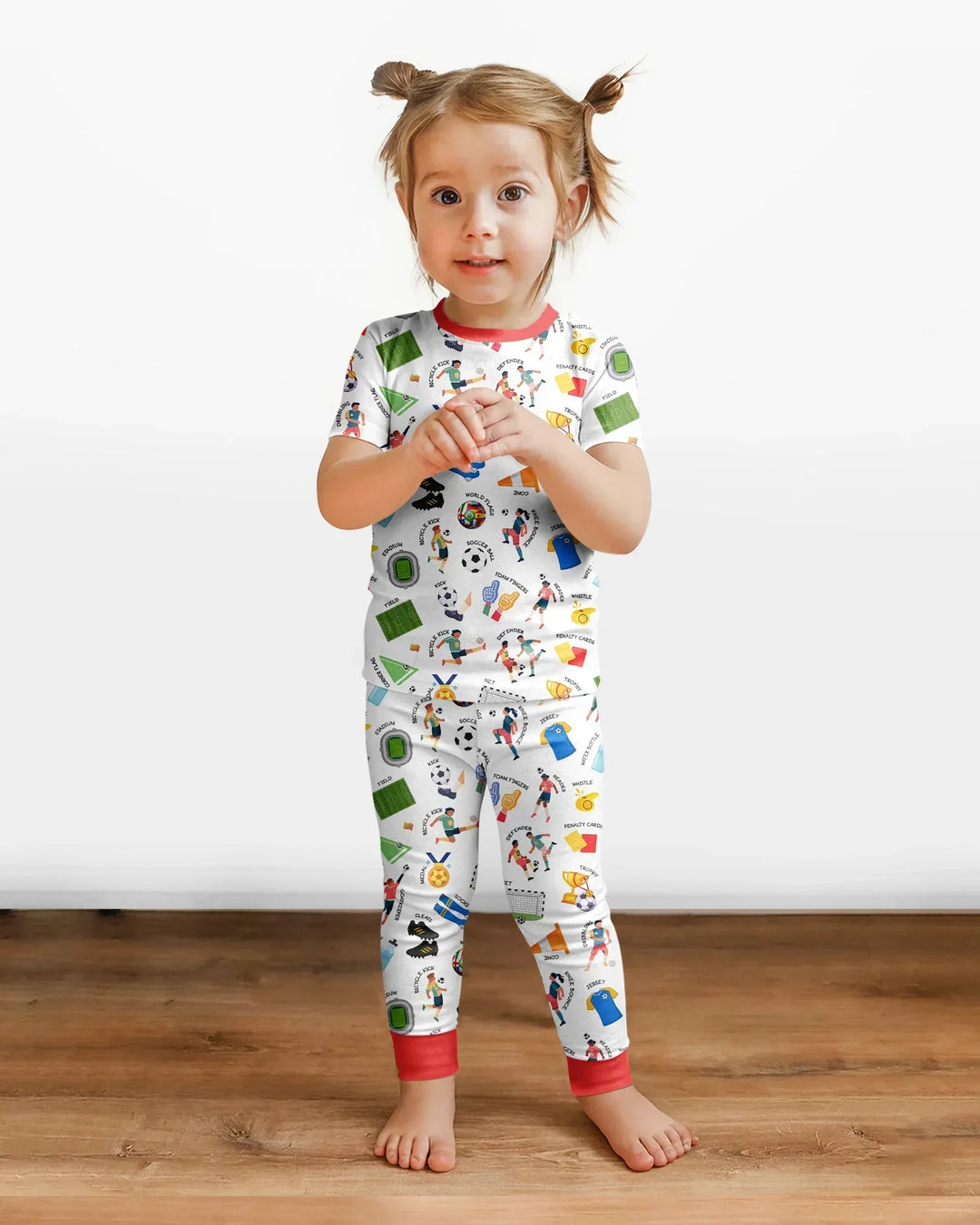 Zweiteiliges, kurzärmliges Pyjama-Set mit Marienkäfern