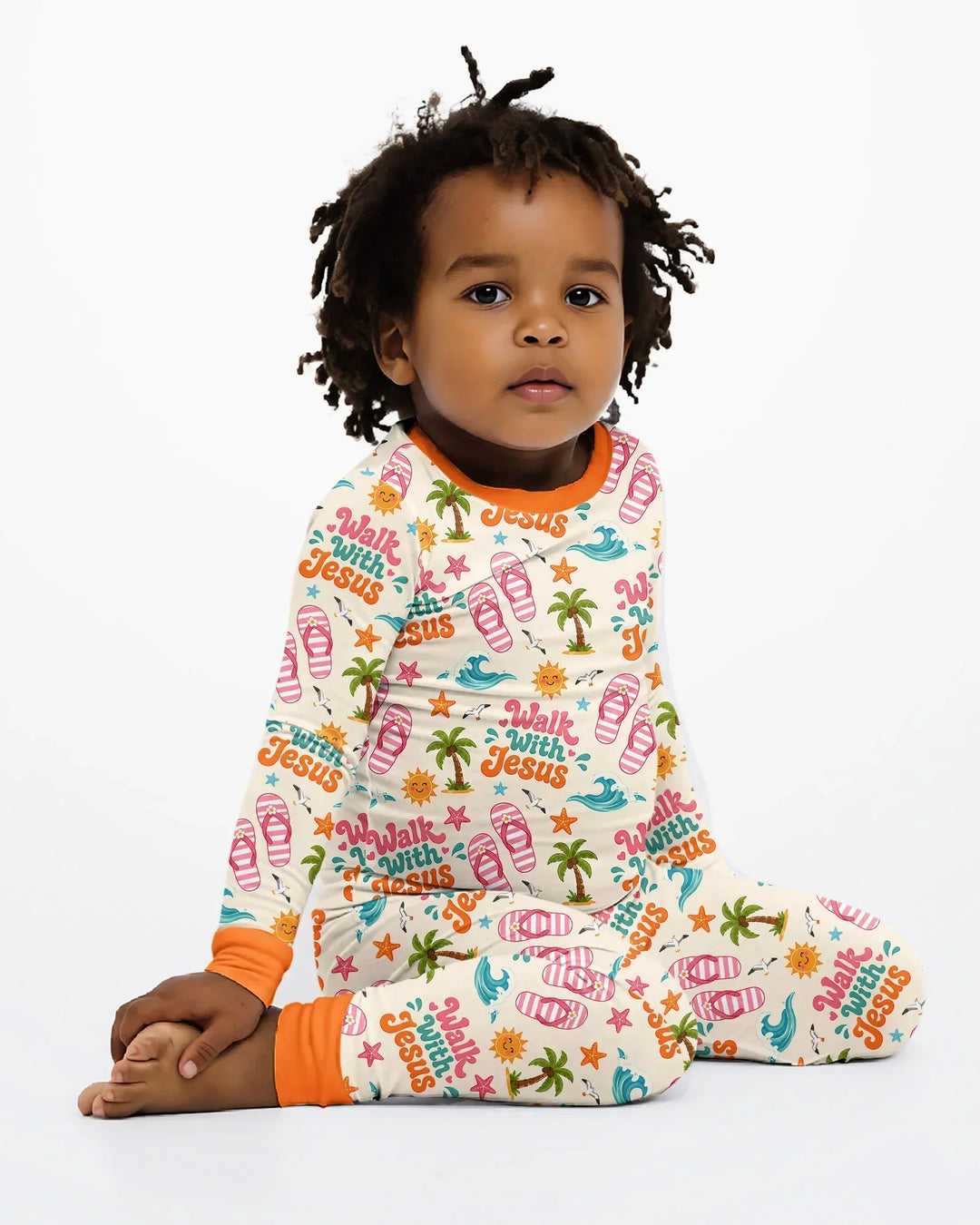Conjunto de pijama de dos piezas de manga larga de bambú con estampados islámicos