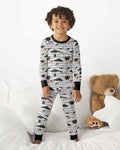 Conjunto de pijama de dos piezas de bambú con mangas largas, plantilla PERSONALIZADA