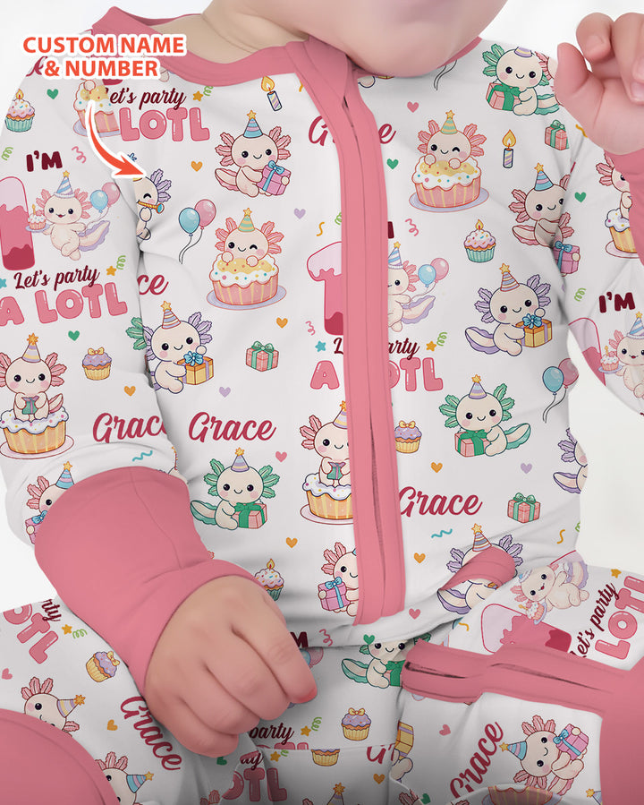 Personalized Birthday Lets Party A Lotl Bamboo Convertible Zippy