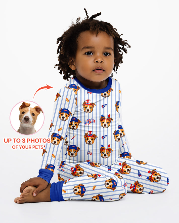 Conjunto de pijama de dos piezas de bambú con mangas largas, plantilla PERSONALIZADA