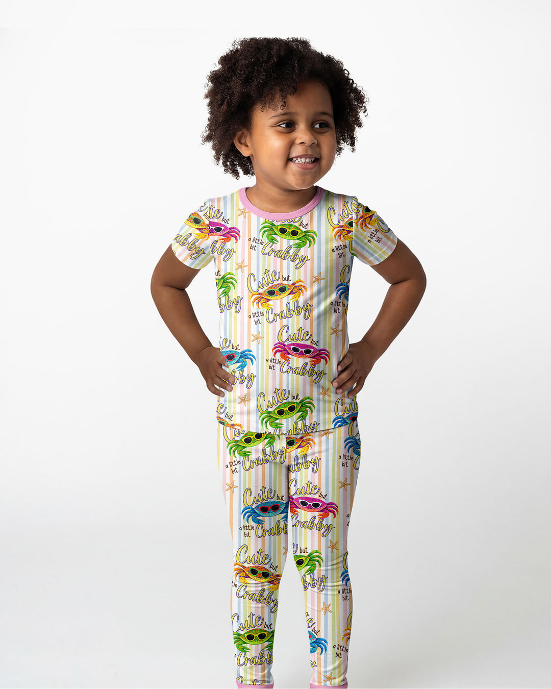 Zweiteiliges, kurzärmliges Pyjama-Set mit Marienkäfern