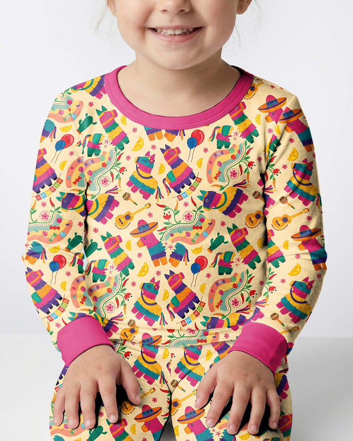Piñata Candy Party Bamboo Two Piece Long Sleeve Pajama Set