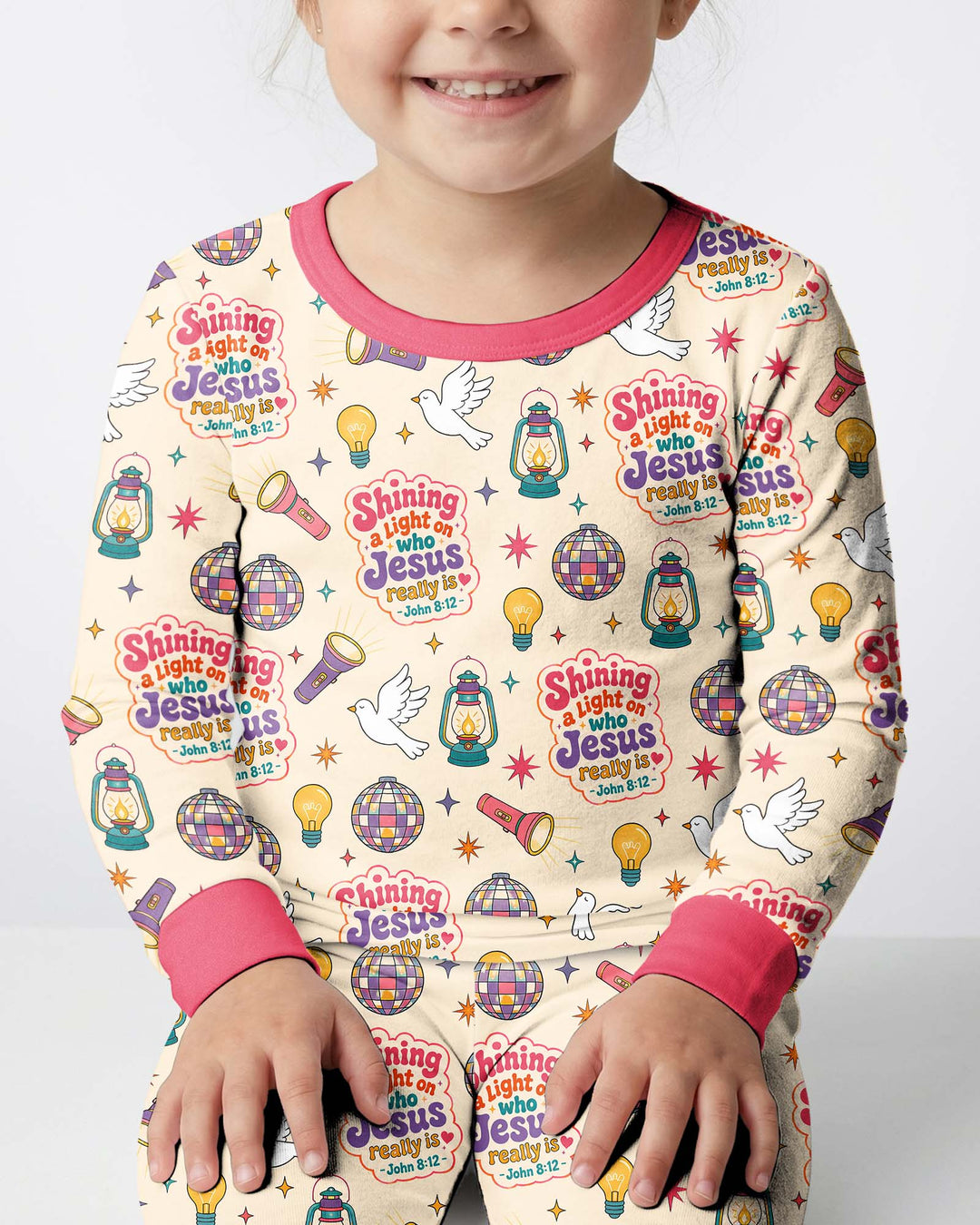 VBS Shining A Light On Who Jesus Really Is Bamboo Two Piece Long Sleeve Pajama Set