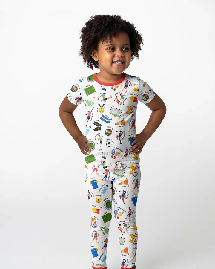 Zweiteiliges, kurzärmliges Pyjama-Set mit Marienkäfern