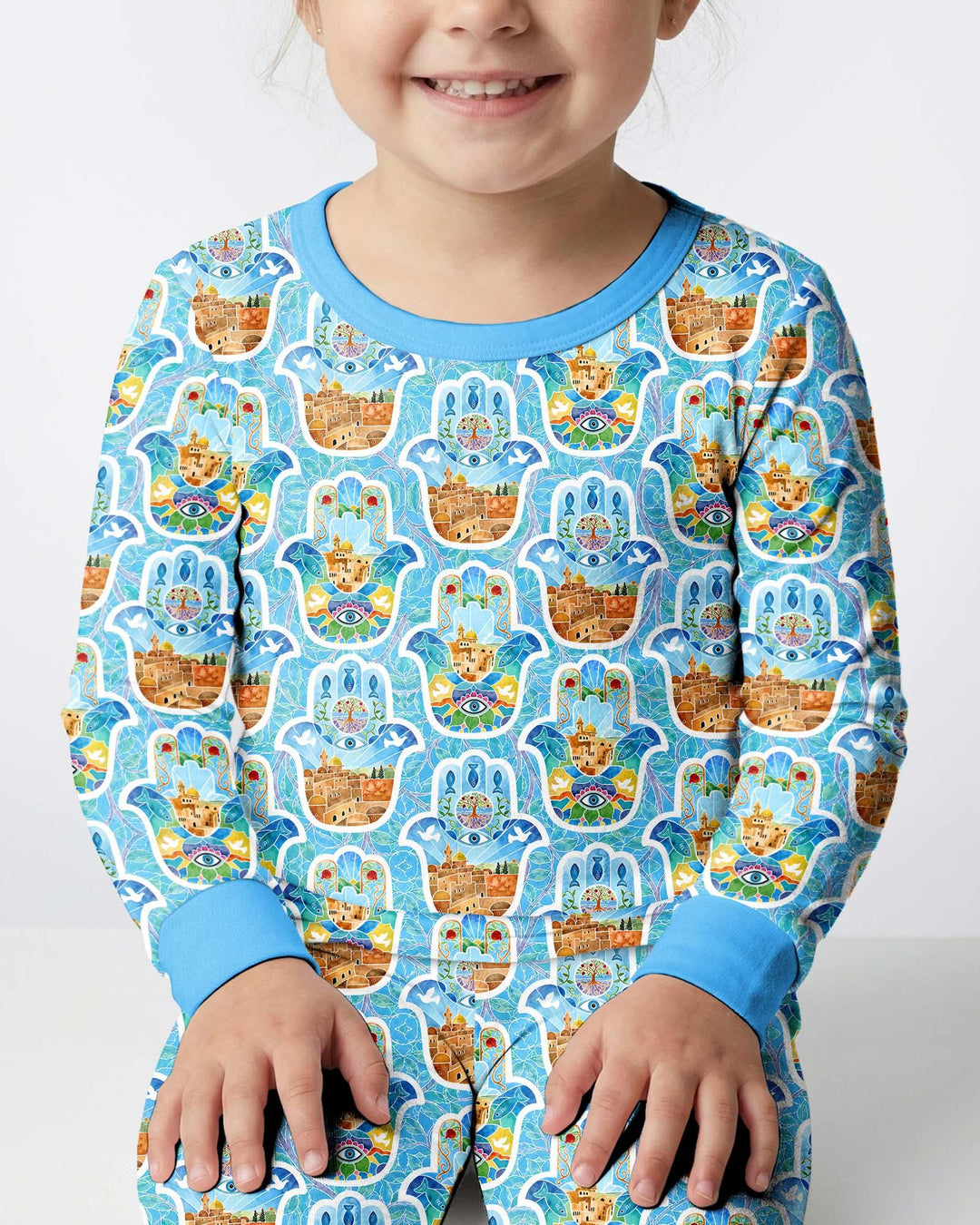 Conjunto de pijama de dos piezas de bambú con mangas largas, plantilla PERSONALIZADA