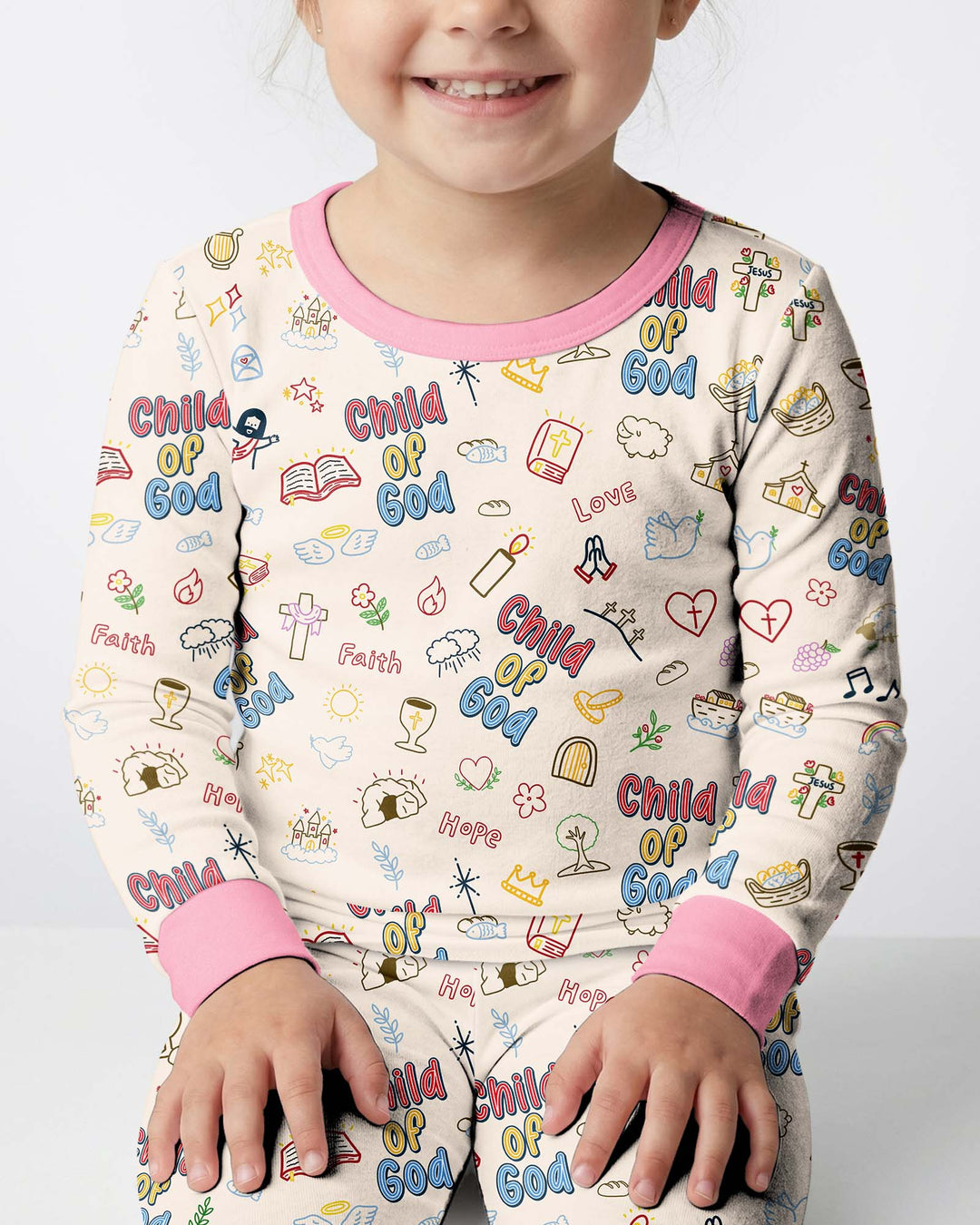 A Child Of God Family Matching Bamboo Two Piece Long Sleeve Pajama Set