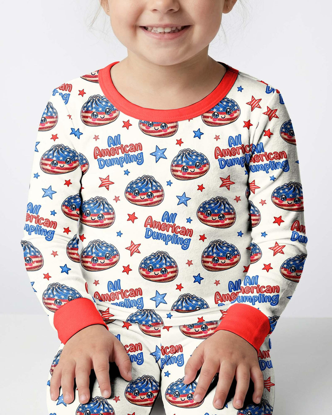 All American Dumpling Bamboo Two Piece Long Sleeve Pajama Set