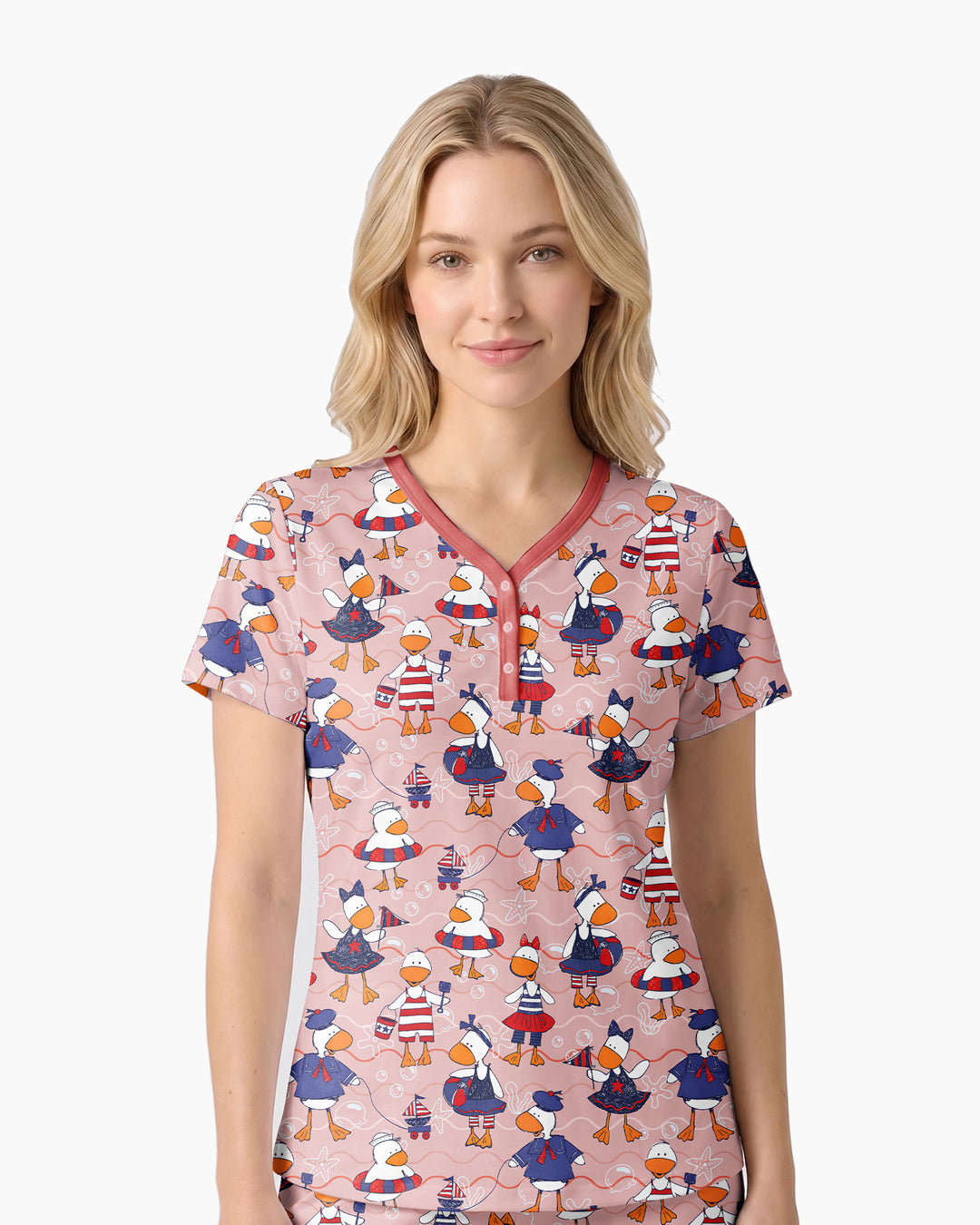 Freedom Floaties Family Matching Bamboo Women Short Sleeve Short Pajama Set