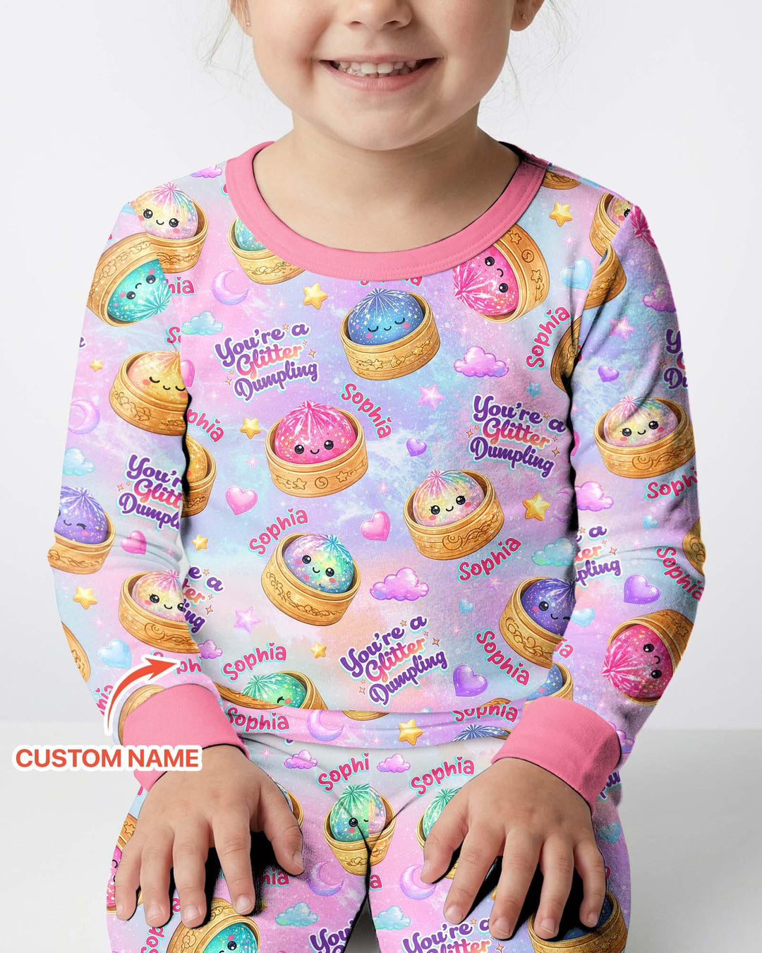 Conjunto de pijama de dos piezas de bambú con mangas largas, plantilla PERSONALIZADA
