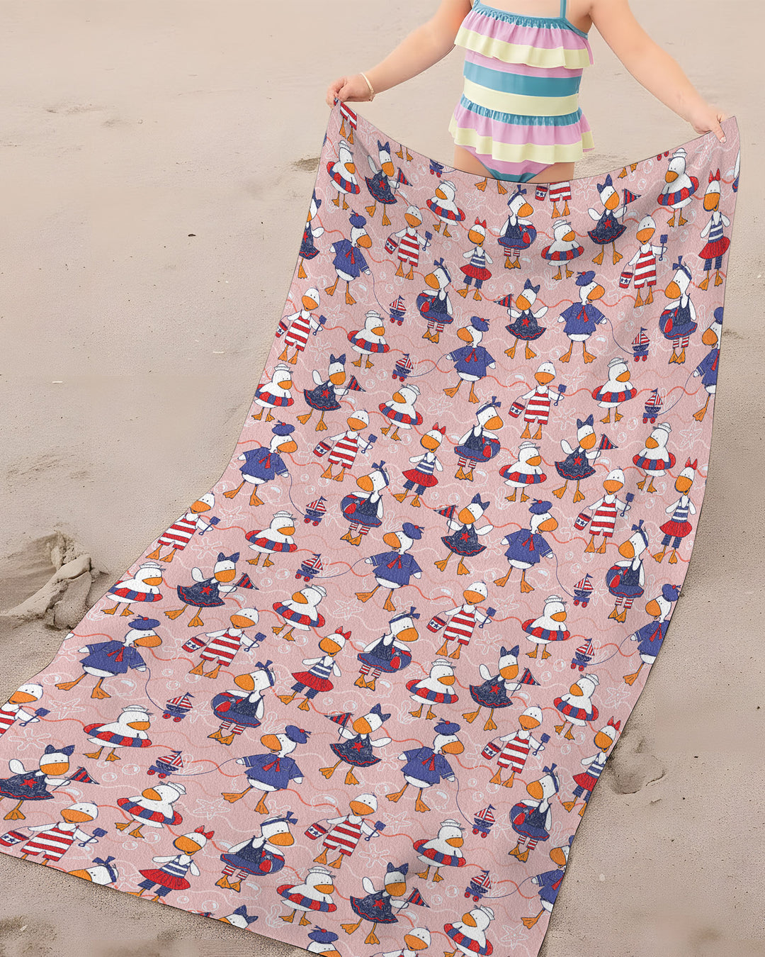 Freedom Floaties Family Matching Bamboo Beach Towel