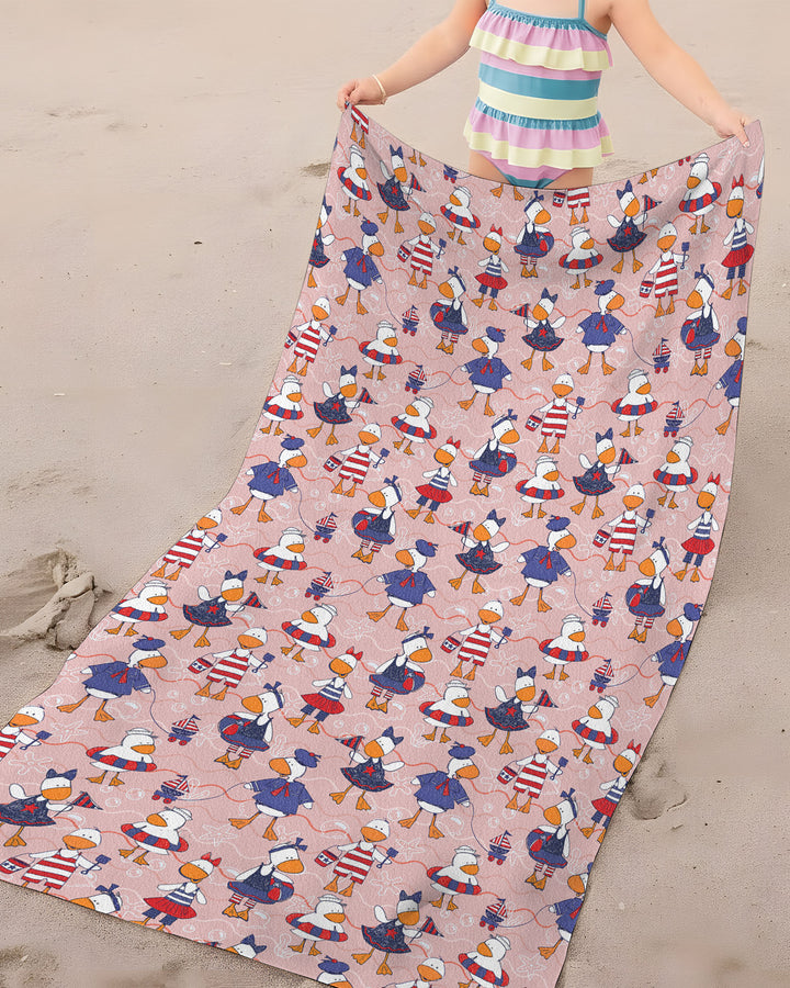 Freedom Floaties Family Matching Bamboo Beach Towel