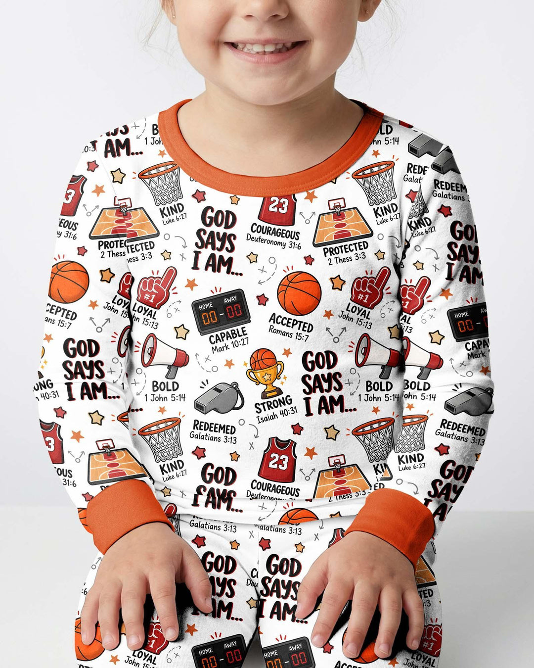 Basketball God Says I Am Bamboo Two Piece Long Sleeve Pajama Set