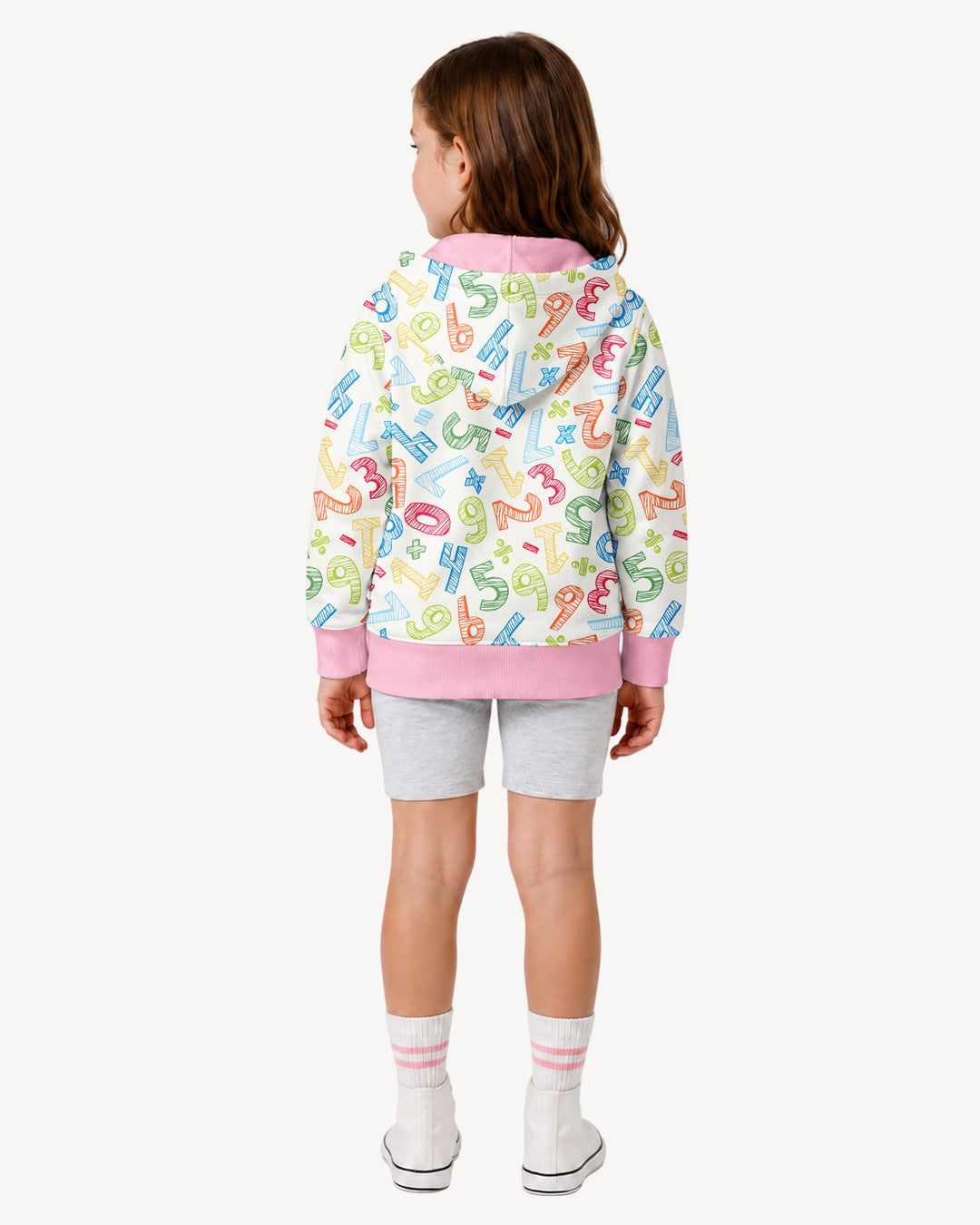 Sudadera con cremallera de bambú con el alfabeto hebreo