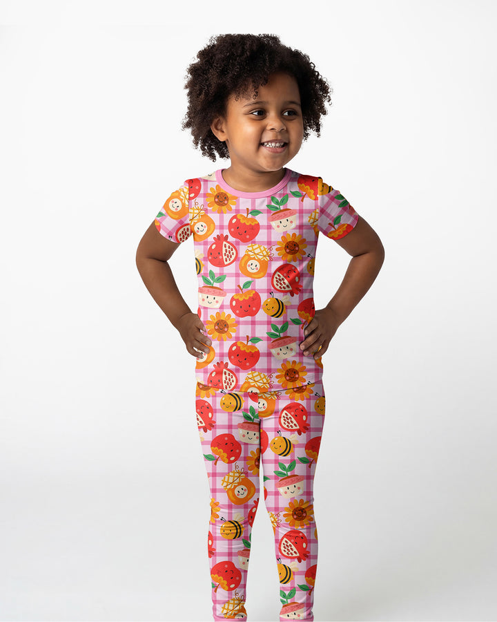 Sweet New Year Bamboo Two Piece Short Sleeve Pajama Set
