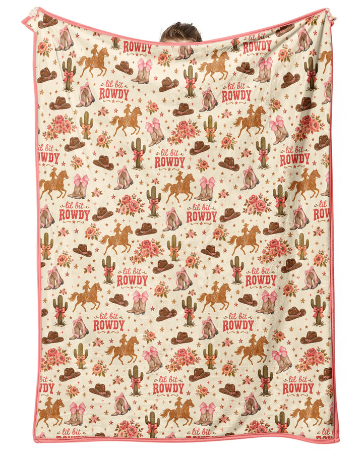 Coquette Cowgirl Lil Bit Rowdy Bamboo Blanket
