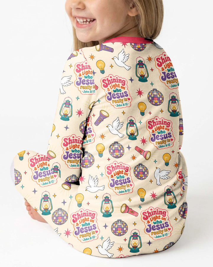 VBS Shining A Light On Who Jesus Really Is Bamboo Two Piece Long Sleeve Pajama Set