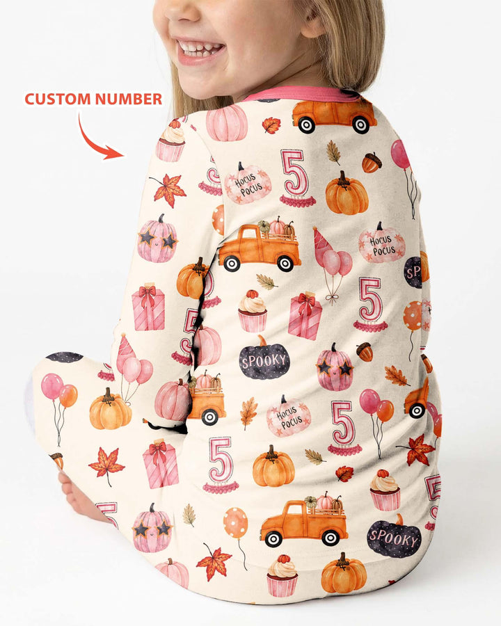 Little Pumpkin Birthday Bamboo Two Piece Long Sleeve Pajama Set