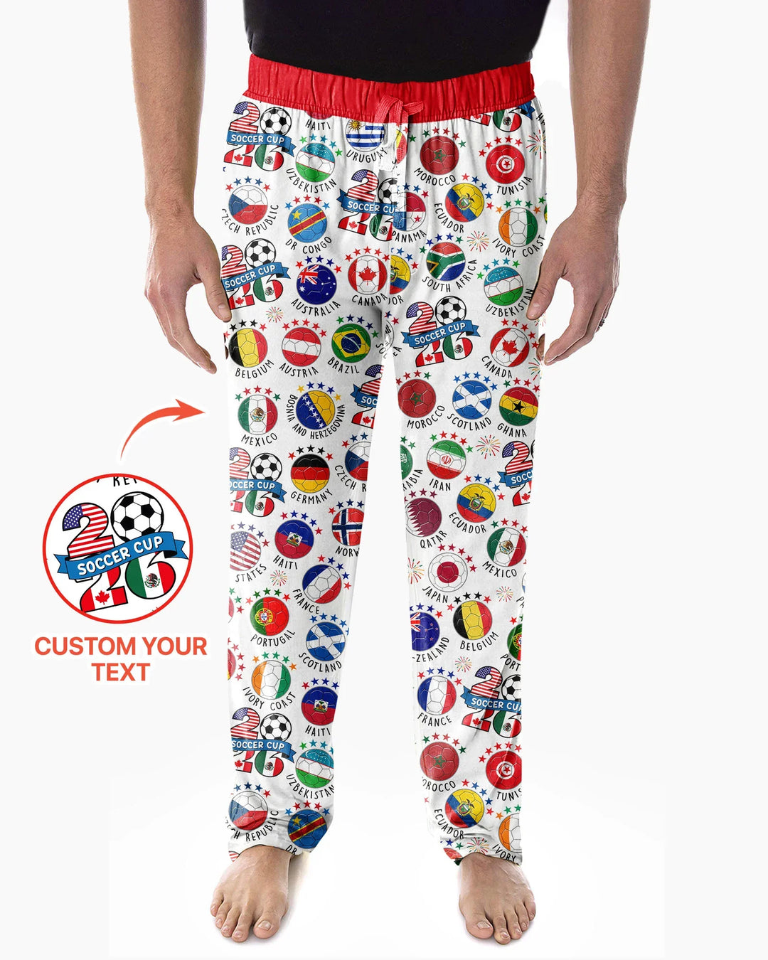 The World Plays Here 2026 Soccer Tour Bamboo Men's Pajama Set