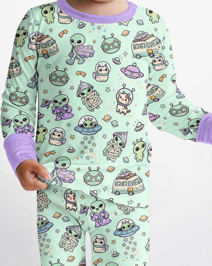 Little Alien Explorer Bamboo Two Piece Long Sleeve Pajama Set