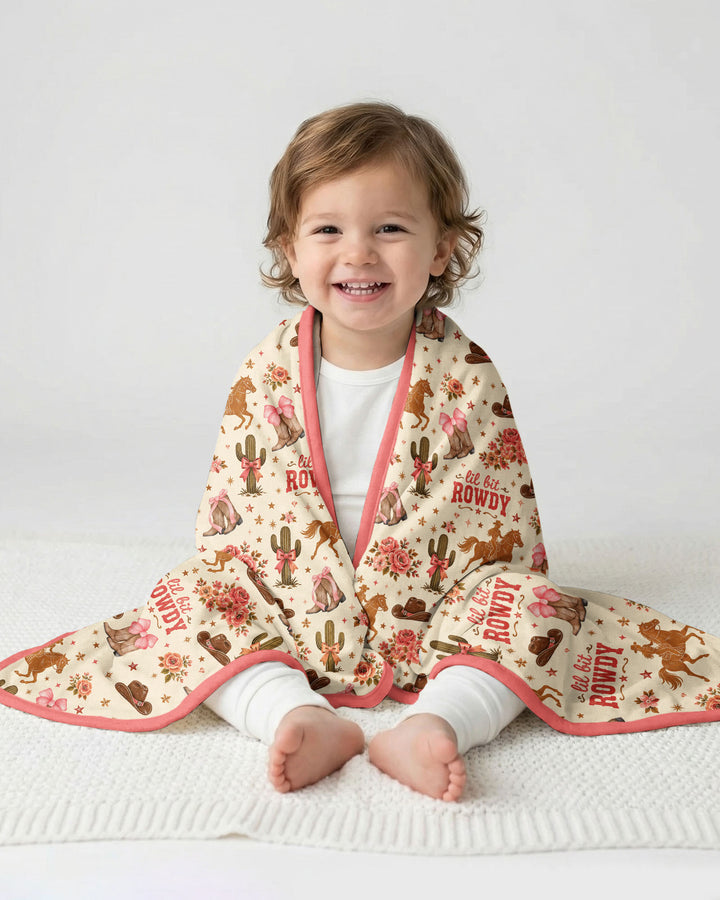 Coquette Cowgirl Lil Bit Rowdy Bamboo Blanket