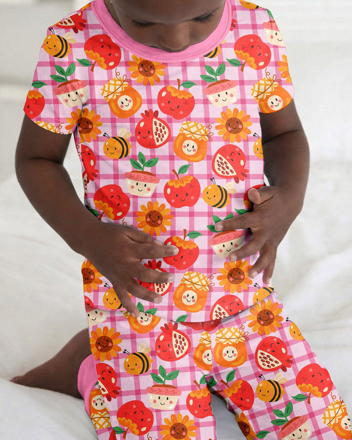 Sweet New Year Bamboo Two Piece Short Sleeve Pajama Set