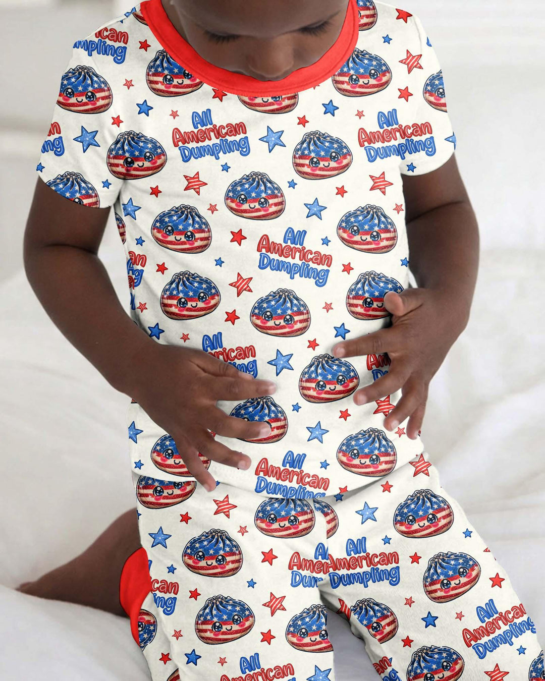 Zweiteiliges, kurzärmliges Pyjama-Set mit Marienkäfern