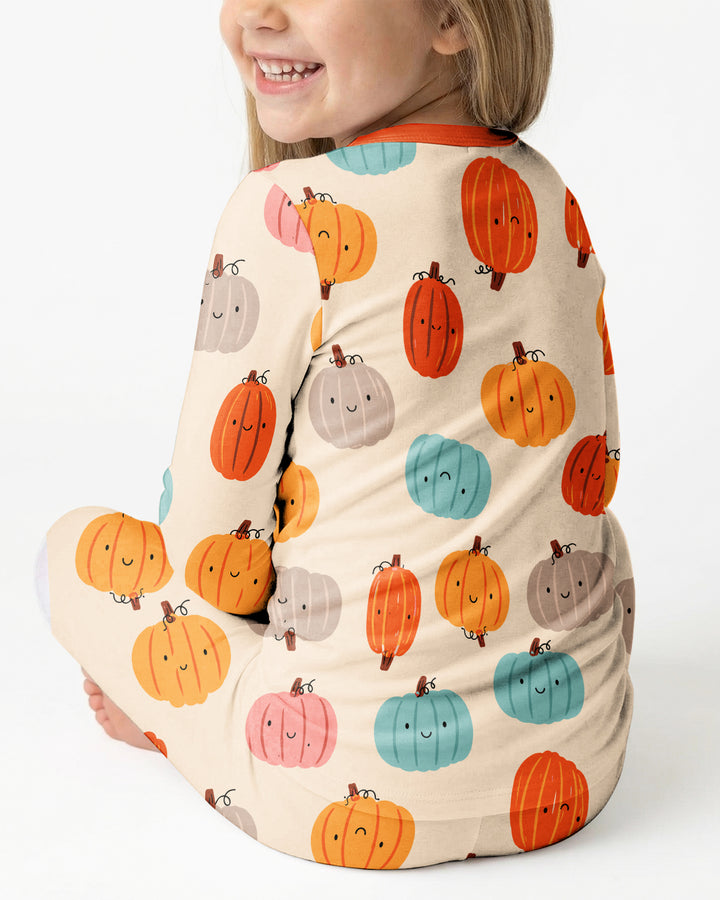 Mommy's Little Pumpkin  Bamboo Two Piece Long Sleeve Pajama Set
