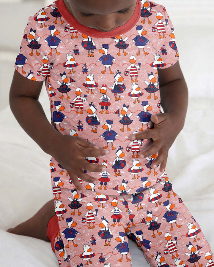 Freedom Floaties Family Matching Bamboo Two Piece Short Sleeve Pajama Set