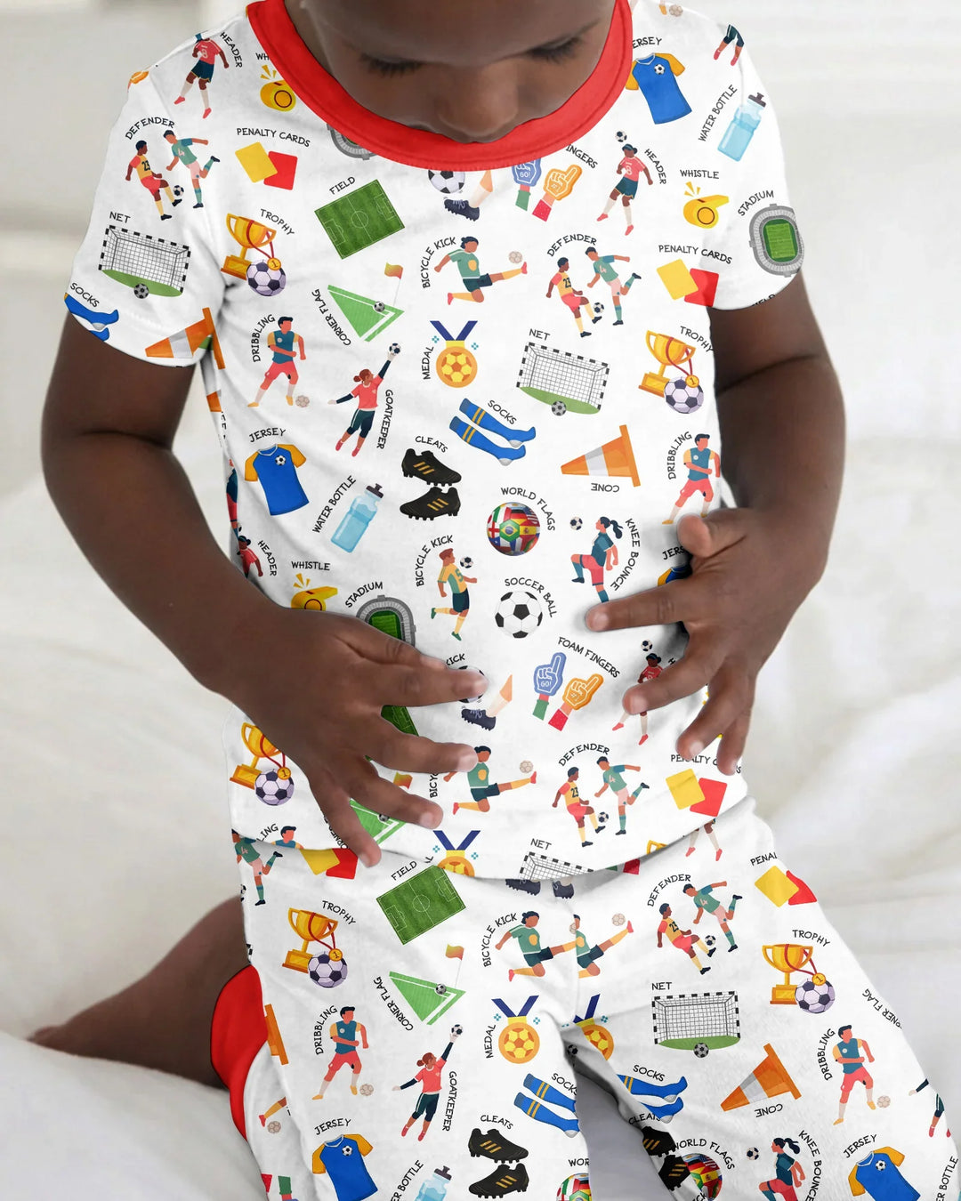 Zweiteiliges, kurzärmliges Pyjama-Set mit Marienkäfern