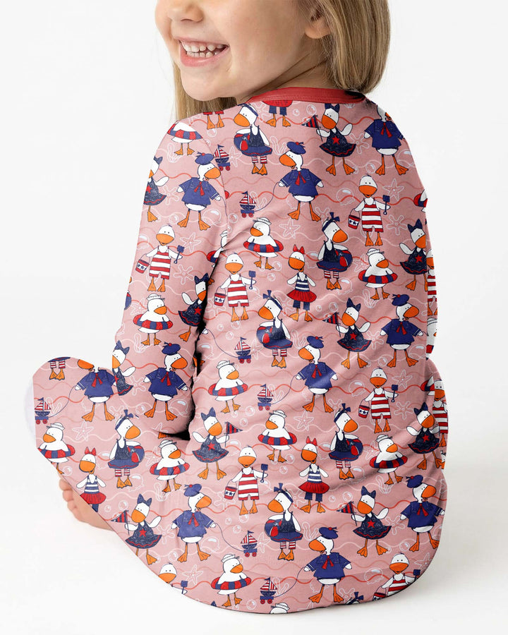 Zweiteiliges Langarm-Pyjama-Set mit Sommerfrüchten