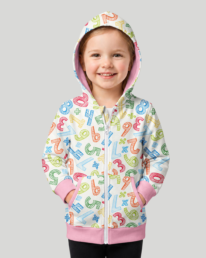 Sudadera con cremallera de bambú con el alfabeto hebreo