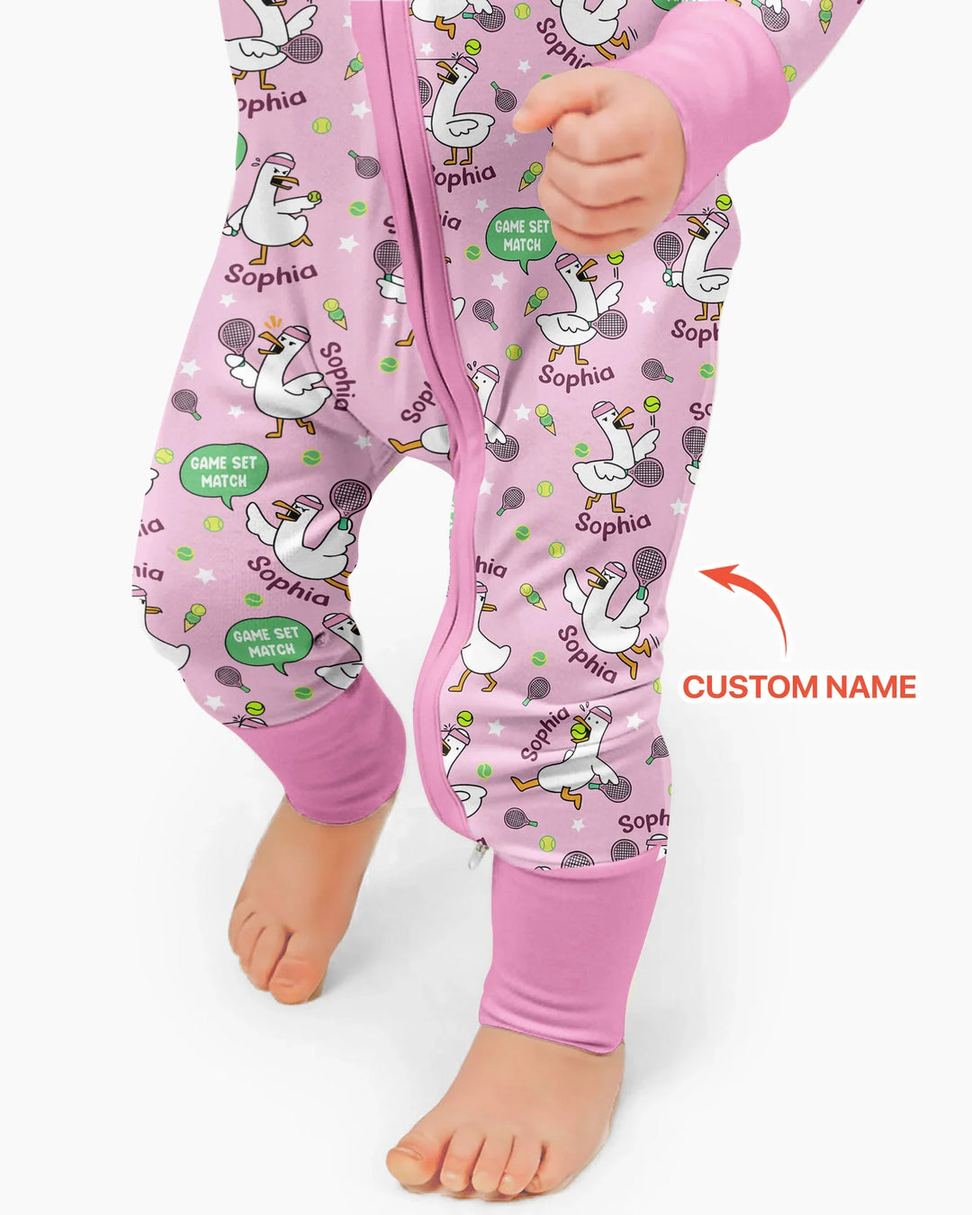 Silly Goose Playing Tennis Bamboo Convertible Zippy