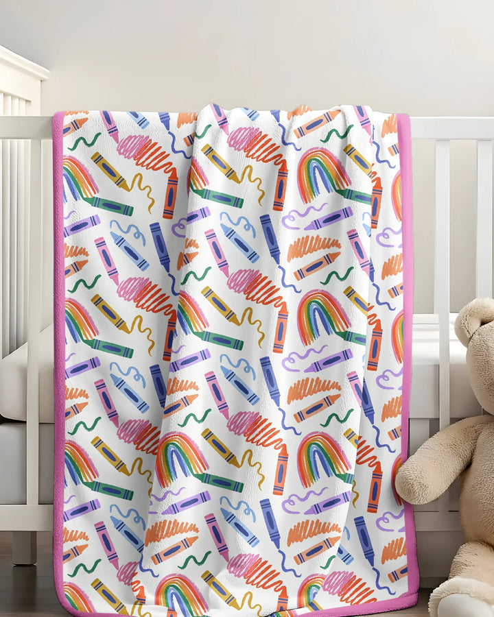 Crayon Chaos Bamboo Blanket