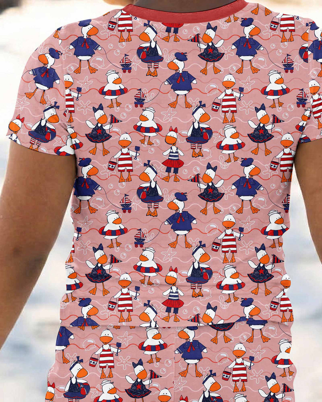 Freedom Floaties Family Matching Bamboo Two Piece Short Sleeve Pajama Set