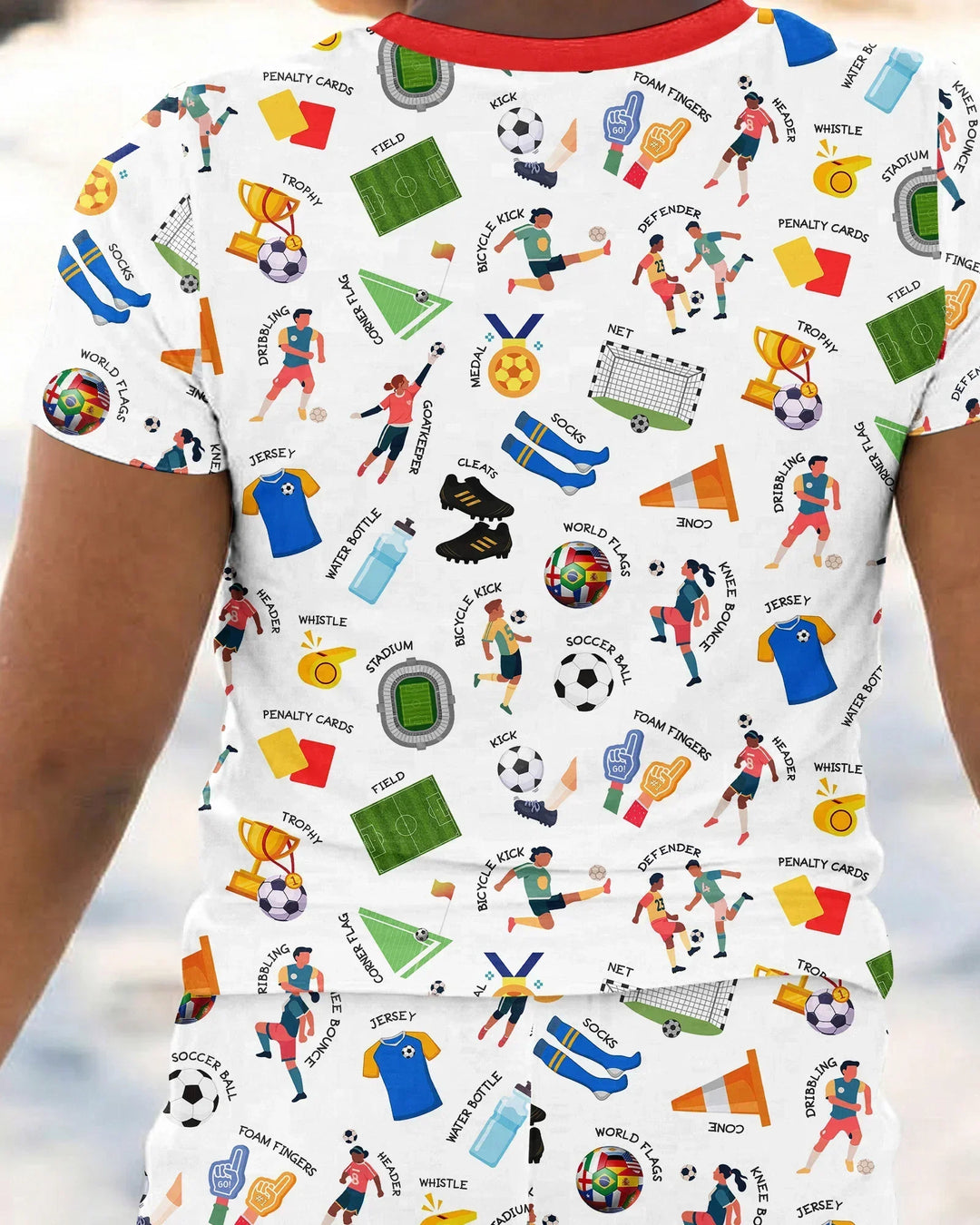 Zweiteiliges, kurzärmliges Pyjama-Set mit Marienkäfern