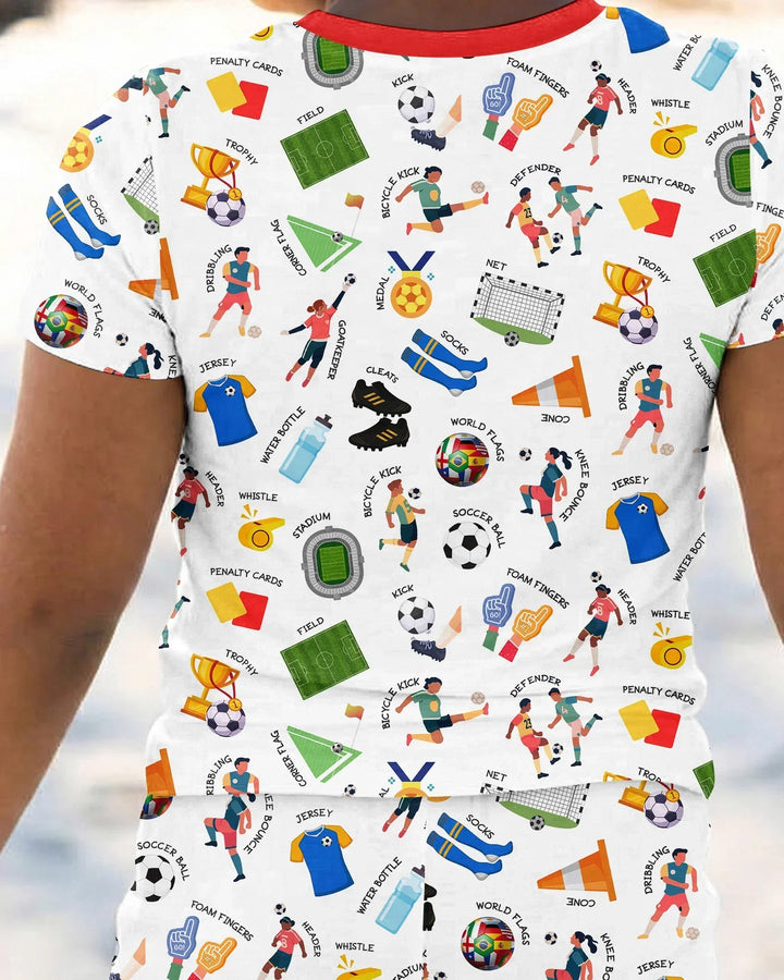 Zweiteiliges, kurzärmliges Pyjama-Set mit Marienkäfern
