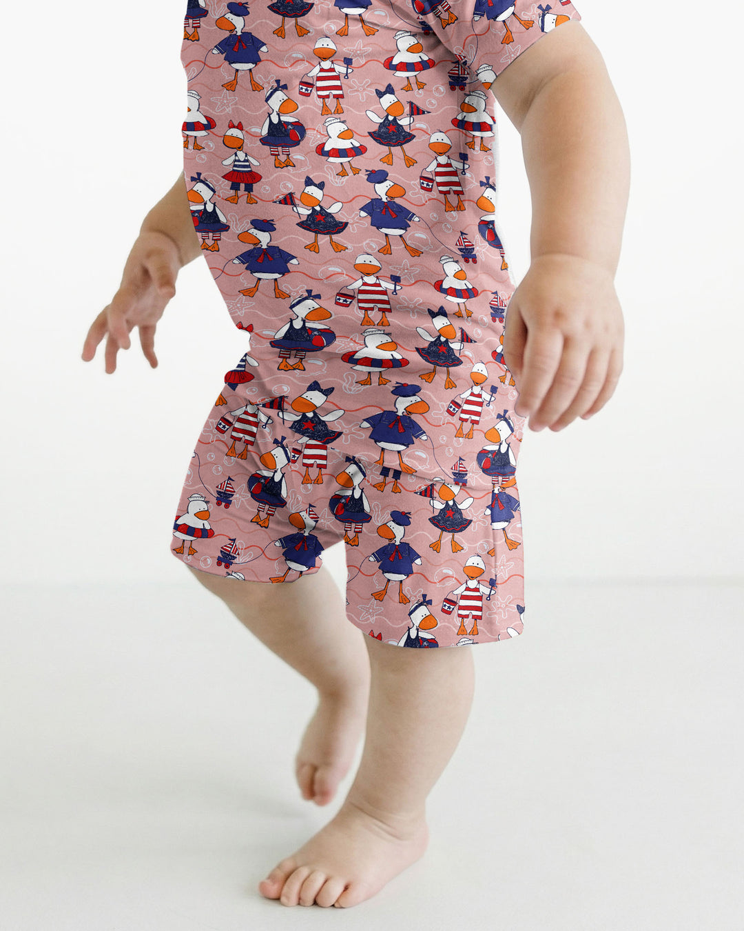 Freedom Floaties Family Matching Bamboo Two Piece Short Sleeve Shorts Pajama Set