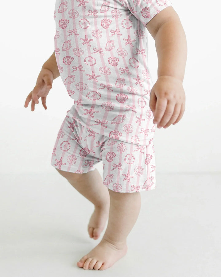 Schlafanzug-Set zweiteilig, kurze Ärmel, kurze Hose, Bambus