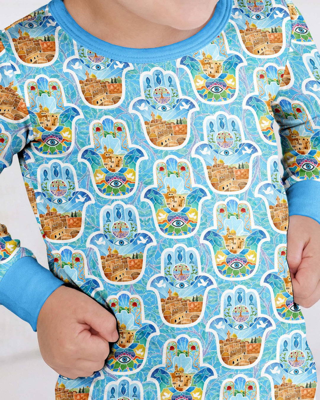 Conjunto de pijama de dos piezas de bambú con mangas largas, plantilla PERSONALIZADA