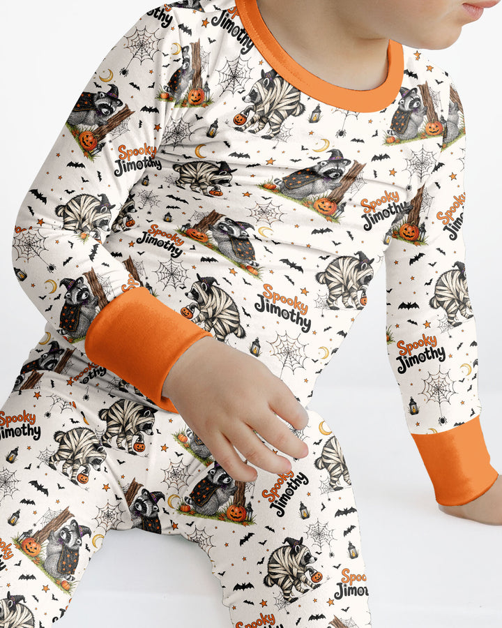 Spooky Jimothy Bamboo Two Piece Long Sleeve Pajama Set