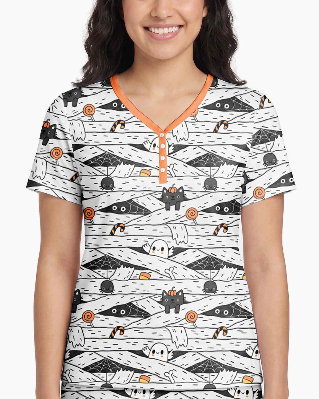 Little Mummy Crew Bamboo Women Short Sleeve Short Pajama Set