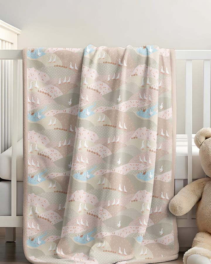 Wandering Geese Family Matching Bamboo Blanket