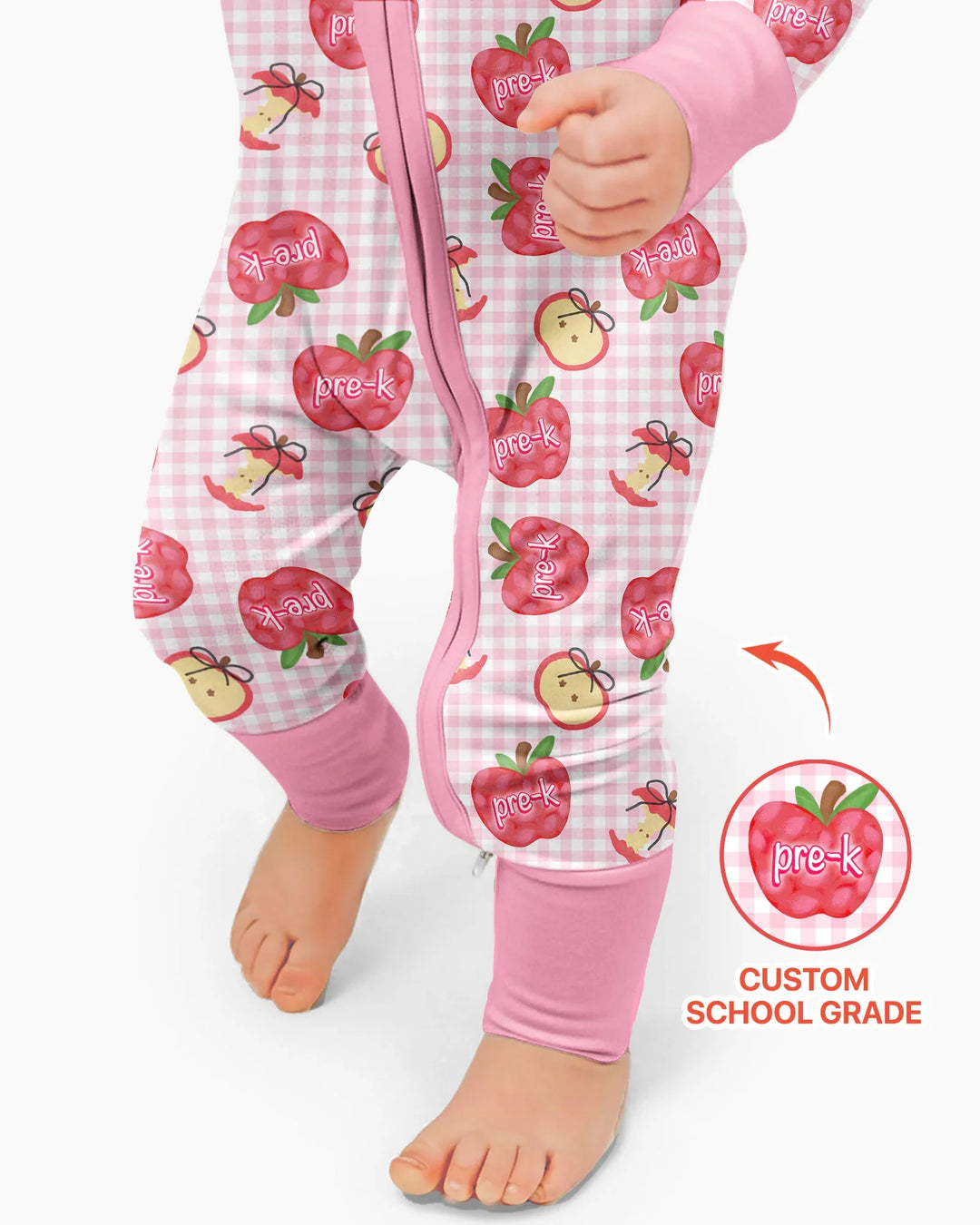 Custom School Grade Apple Days Bamboo Convertible Zippy
