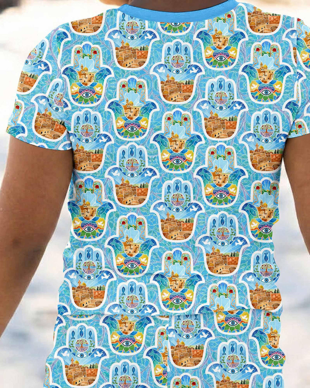 Conjunto de pijama de dos piezas de manga corta de bambú