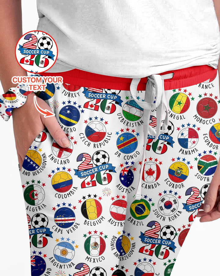 The World Plays Here 2026 Soccer Tour Bamboo Women Pajama Set