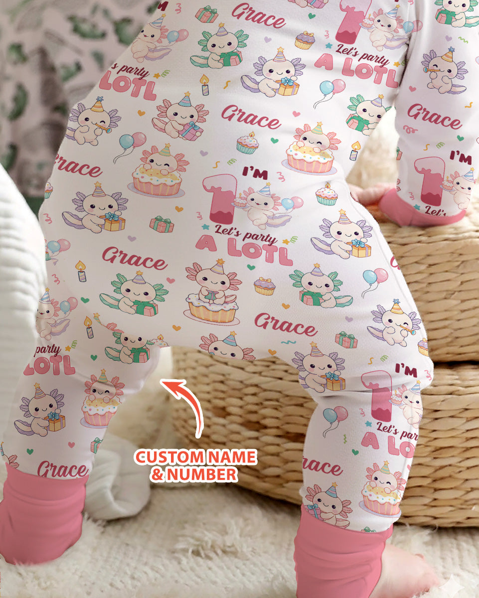 Personalized Birthday Lets Party A Lotl Bamboo Convertible Zippy